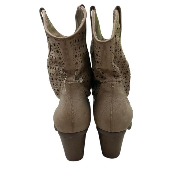 FrancescoMilano Tan Leather Western Heeled Boots - Picture 5 of 7